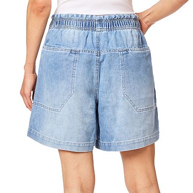 Juniors' WallFlower Mid Rise Tomboy Utility Shorts