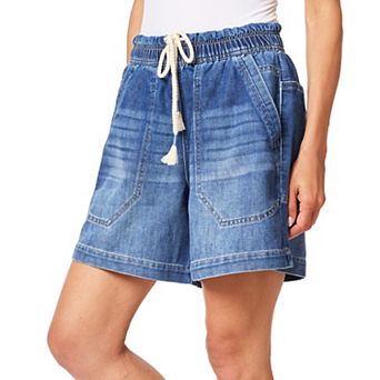 Juniors' WallFlower Mid Rise Tomboy Utility Shorts