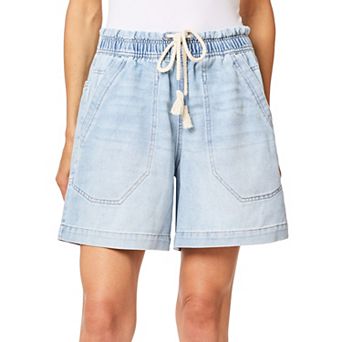 Juniors' WallFlower Mid Rise Tomboy Utility Shorts