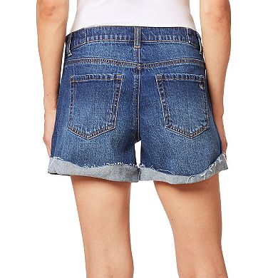 Juniors' WallFlower Insta Vintage Mid Rise Tomboy Miner Shorts