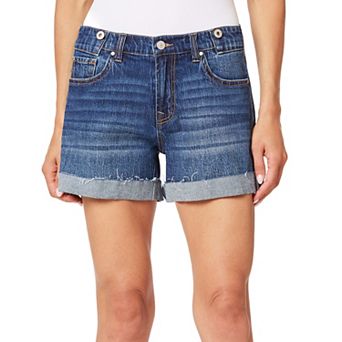 Juniors' WallFlower Insta Vintage Mid Rise Tomboy Miner Shorts