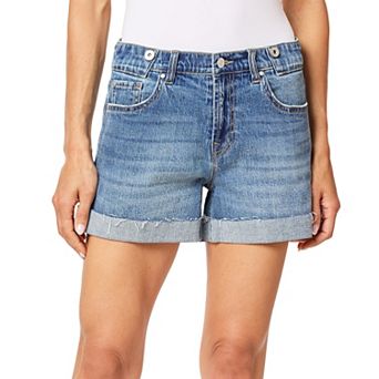 Juniors' WallFlower Insta Vintage Mid Rise Tomboy Miner Shorts
