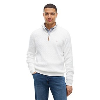 Men's Tommy Hilfiger Quarter Zip Cable Knit Sweater