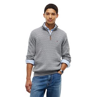 Men's Tommy Hilfiger Quarter Zip Cable Knit Sweater