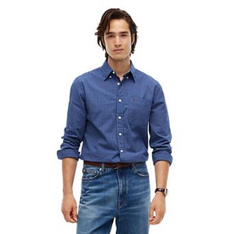 Men's Tommy Hilfiger Regular Fit Stretch Poplin Button-Down Woven Shirt