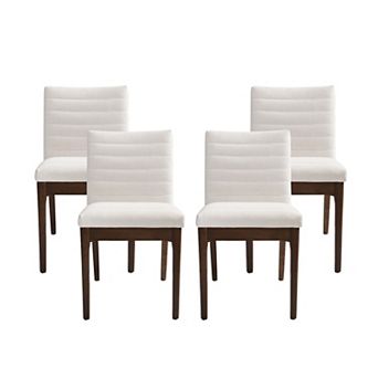 Lancer Mid Century Channel Stitch Dining Chairs by Christopher Knight Home