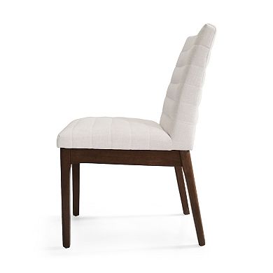 Lancer Mid Century Channel Stitch Dining Chairs by Christopher Knight Home