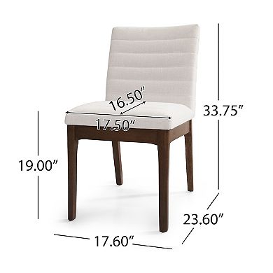 Lancer Mid Century Channel Stitch Dining Chairs by Christopher Knight Home