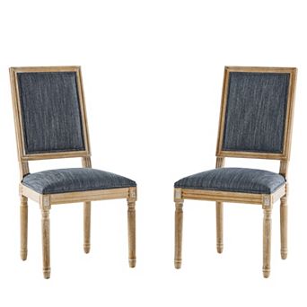 Regina French Country Cane Dining Chairs with Fluted Legs (Set of 2) by Christopher Knight Home