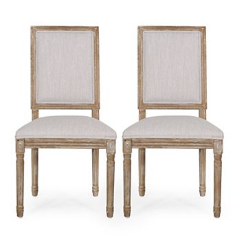 Regina French Country Cane Dining Chairs with Fluted Legs (Set of 2) by Christopher Knight Home