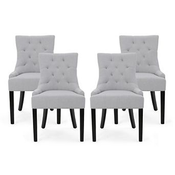 Hayden Modern Tufted Fabric Dining Chairs (Set of 4) by Christopher Knight Home