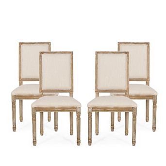 Regina French Country Wood Upholstered Dining Chair (Set of 4) by Christopher Knight Home