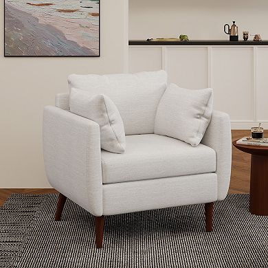 Regent Fabric Club Chair in Beige by Christopher Knight Home