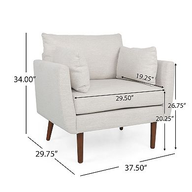 Regent Fabric Club Chair in Beige by Christopher Knight Home