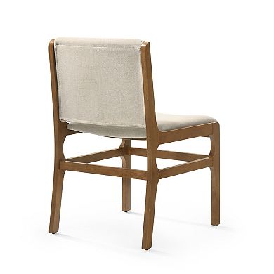 Coston Fabric Upholstered Wood Dining Chairs (Set of 2) by Christopher Knight Home