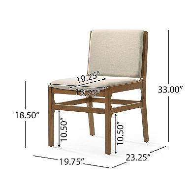 Coston Fabric Upholstered Wood Dining Chairs (Set of 2) by Christopher Knight Home