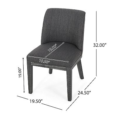 Camas Fabric Upholstered Wood Dining Chairs (Set of 2) by Christopher Knight Home