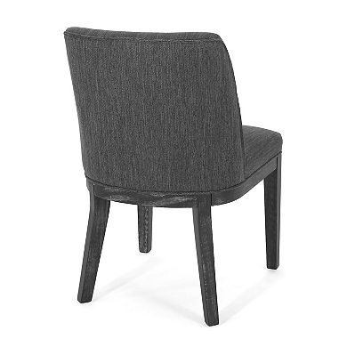 Camas Fabric Upholstered Wood Dining Chairs (Set of 2) by Christopher Knight Home
