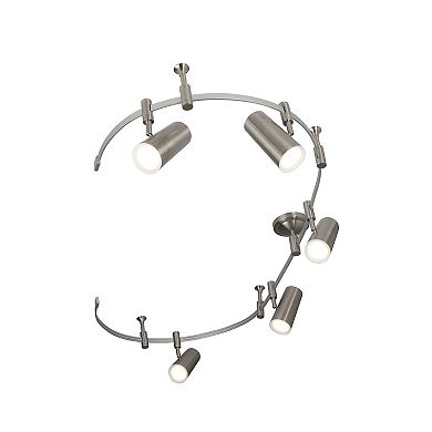 Catalina 5-Light LED Flexible Track Light Fixture with Metal Ellipse Shades