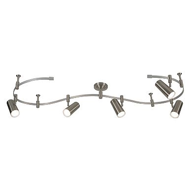 Catalina 5-Light LED Flexible Track Light Fixture with Metal Ellipse Shades