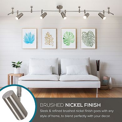 Catalina 5-Light LED Flexible Track Light Fixture with Metal Ellipse Shades