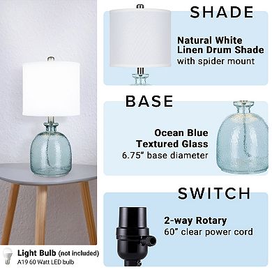 Catalina Textured Glass Table Lamp