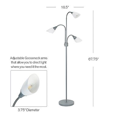 Catalina Textured Glass Floor Lamp