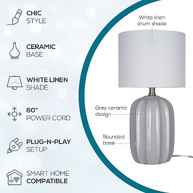 Catalina Ceramic Table Lamp With Rounded Base