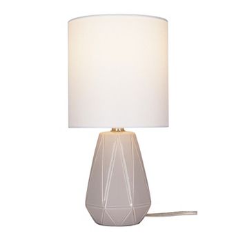Catalina Ceramic Table Lamp With White Linen Shade