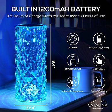 Catalina Color-Changing Accent Lamp With Rechargeable Battery