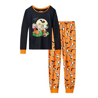 Kids 4-10 Peanuts Halloween Long Sleeve Pajama Top & Pajama Bottoms Set