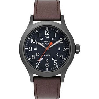 Timex® Men's Expedition Scout Leather Strap Watch - TW2Y63100