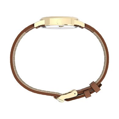 Timex® Women's Main Street Leather Strap Watch