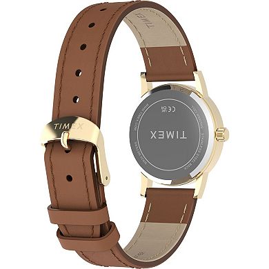 Timex® Women's Main Street Leather Strap Watch