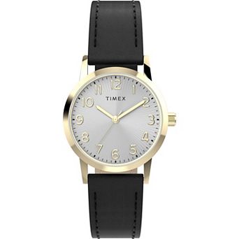 Timex® Women's Main Street Leather Strap Watch