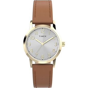 Timex® Women's Main Street Leather Strap Watch