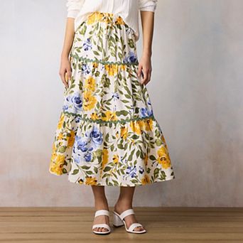 Women's LC Lauren Conrad Ric Rac Trim 3 tier d Skirt