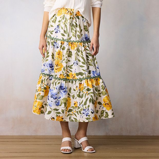 Women's LC Lauren Conrad Ric Rac Trim 3-Tiered Skirt