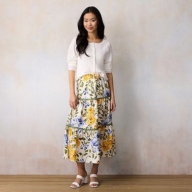 Women's LC Lauren Conrad Ric Rac Trim 3-Tiered Skirt