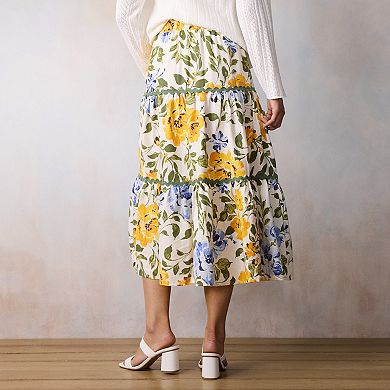 Women's LC Lauren Conrad Ric Rac Trim 3-Tiered Skirt