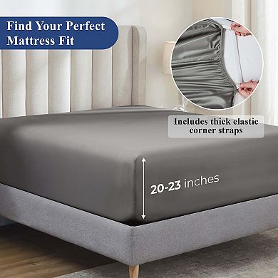 SUPERIOR Pavo Cotton 700 Thread Count Fitted Sheet