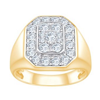 Brilliant Love 14k Gold Over Silver 2 Carat T.W. Lab-Grown Diamond Cluster Ring