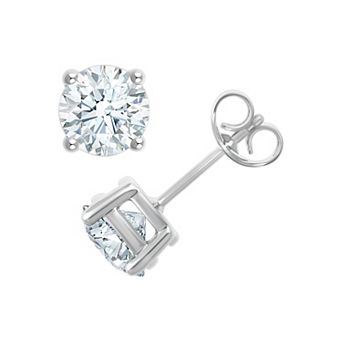 Brilliant Love Sterling Silver 1 Carat T.W. Lab-Grown Diamond Stud Earrings