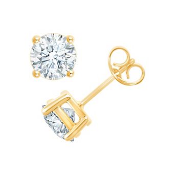 Brilliant Love 14k Gold Over Silver 2 Carat T.W. Lab-Grown Diamond Stud Earrings