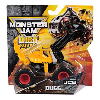 Monster Jam Dugg Dirt Squad Excavator Die-Cast Truck with Moving Parts