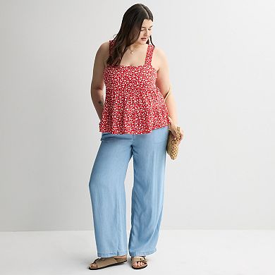 Juniors' Plus Size SO® Tiered Ruffle Tank Top