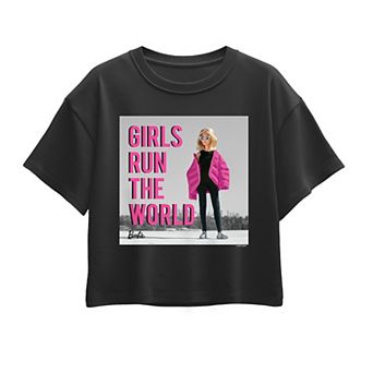 Girls 7-16 Barbie Run The World Boxy Tee