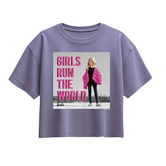 Girls 7-16 Barbie Run The World Boxy Tee