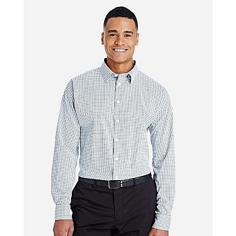 Devon & Jones CrownLux Performance Micro Windowpane Woven Dress Shirt