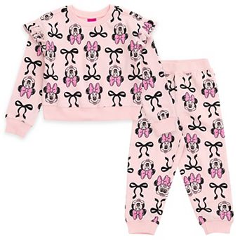 Disney Minnie Mouse 2 pc Fleece Sweatshirt and Pants Set